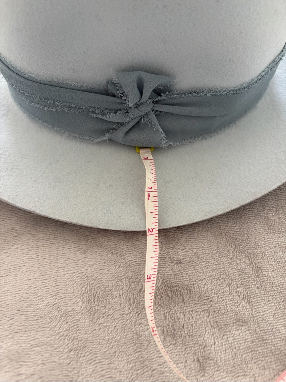 rag & bone Light Gray Wool Fedora with Ribbon Detail - Picture 4 of 6